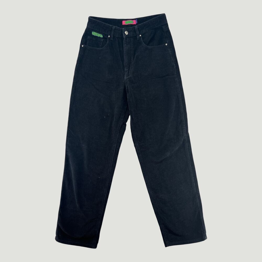 Black Corduroy Straight Leg Pants  Womens 8